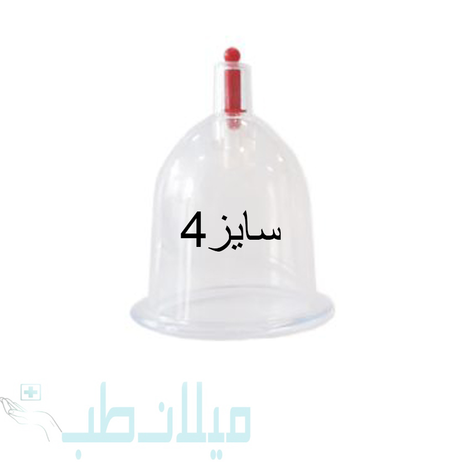 لیوان بادکش شفاف Dr.R سایز 4 بسته ۲۵ عددی