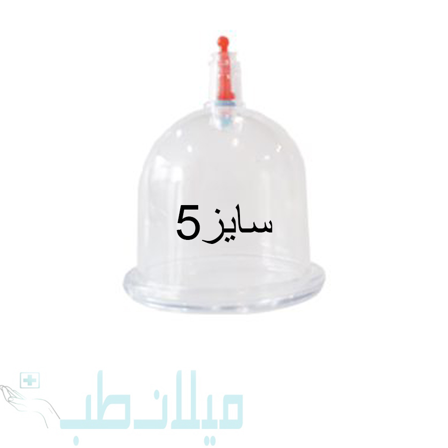 لیوان بادکش شفاف Dr.R سایز 5 بسته ۲۵ عددی