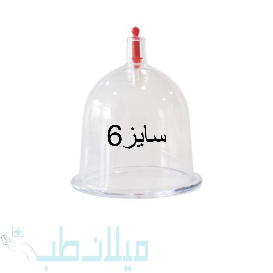 لیوان بادکش شفاف Dr.R سایز 6 بسته ۲۵ عددی