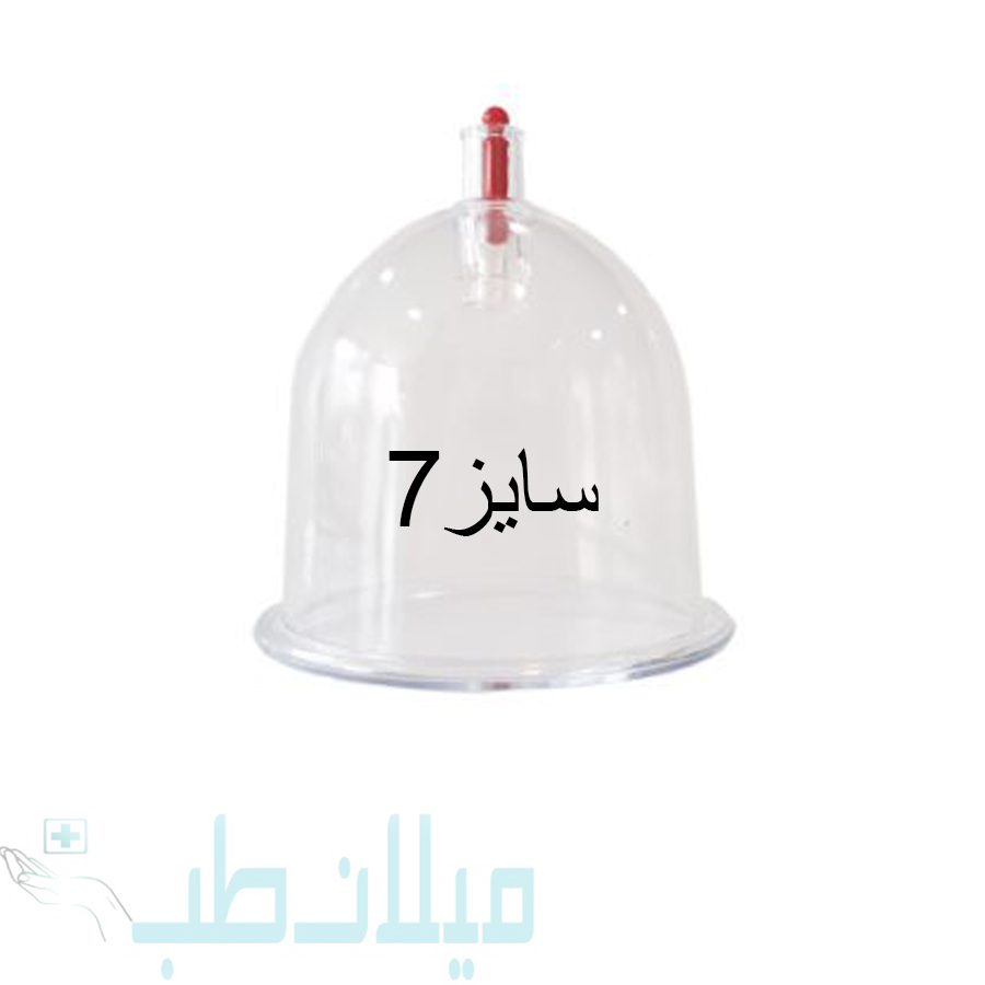 لیوان بادکش شفاف Dr.R سایز 7 بسته ۲۵ عددی