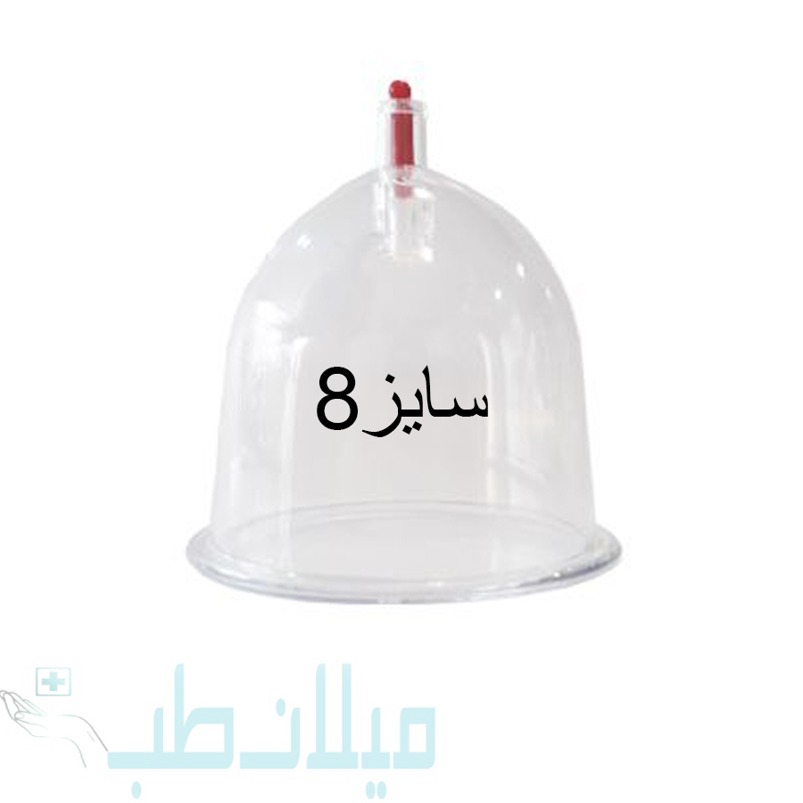 لیوان بادکش شفاف Dr.R سایز 8 بسته ۲۵ عددی