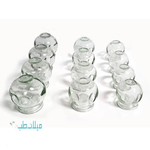 لیوان شیشه ای شماره 4 مخصوص بادکش گرم ست 48 عددی